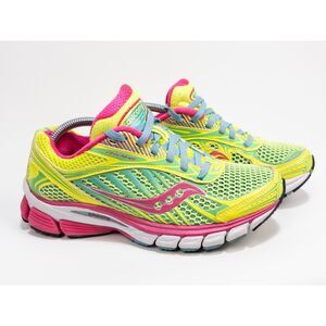 Saucony Ride 6 Trail Running Cross Training Shoes Sneakers Pink Yellow Size 5.5